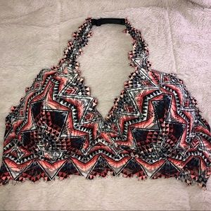 PINK multicolor halter bralette